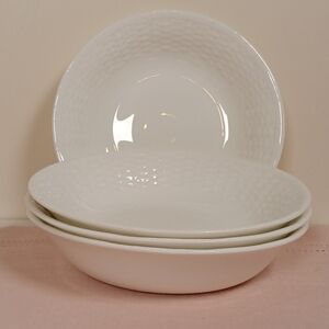NEW Wedgewood Nantucket Basket Bone China Oatmeal Cereal Bowls - Set of 4